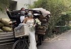 في حفل سريالي... عروسان يعقدان زفافهما بموقف سيارات في شنغهاي