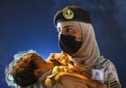 المجندة السعودية والرضيعة السودانية... لقطة إنسانية تهزم صور القتال